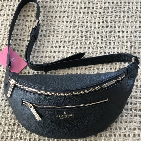 kate spade Bags Kate Spade Leila Belt Bag Black Fanny Pack Leather